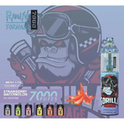 Fumot RandM Tornado 7000 Puffs Juice Ice Fruta Aromas Disponíveis Rede bobina 5% Capacidade de nicotina Vapor descartável