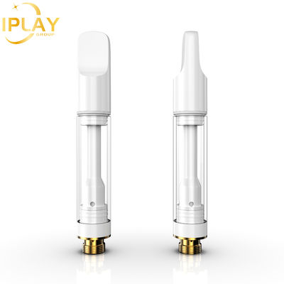 qualidade  Wholesale CBD THC D8 Oil Cartridge Flat Round Zirconia Post 0.5ml 1ml Cartridge Fábrica