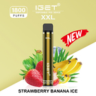 100% IGET original XXL 1800 sopra sabores Rich Colorful Disposable Vape Pen do fruto múltiplo