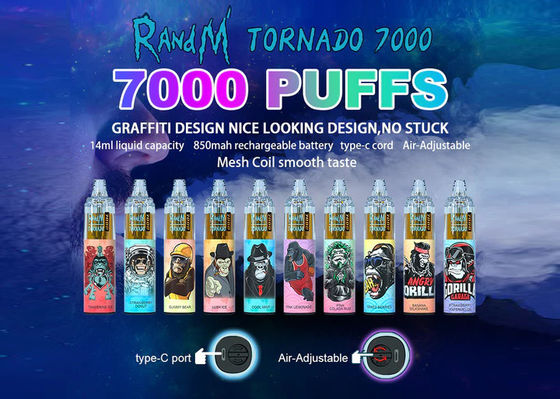 Controle Nic Salt Disposable Vape 1000mAh do fluxo de ar recarregável