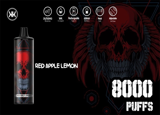 Nicotina descartável máxima dos sabores 50mg dos sopros 12 da energia EPOD Vape 8000 de KK