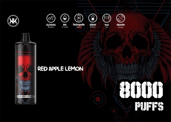 o sal Vape descartável da nicotina de 16ml 5% encerra 12 sabores diferentes dos tipos