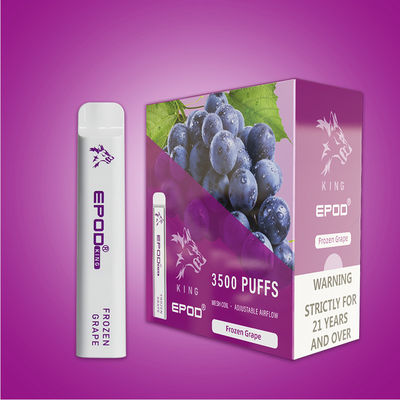 Líquido do rei 10ml de EPOD dentro do cigarro descartável 850mAh da nicotina recarregável