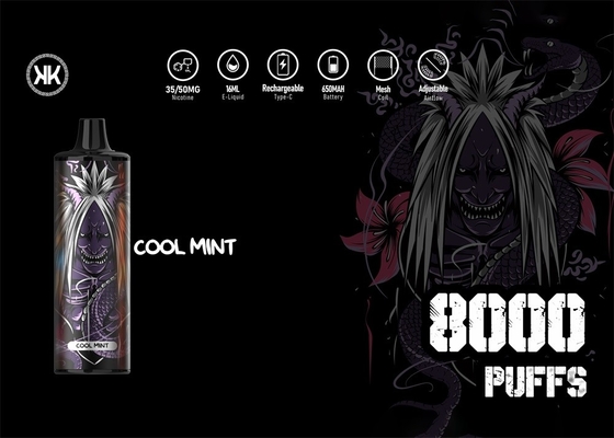 Da energia recarregável descartável da pena 17ml de EPOD o E-cigarro máximo 8000 Vape sopra gosto suculento da nicotina de 5%