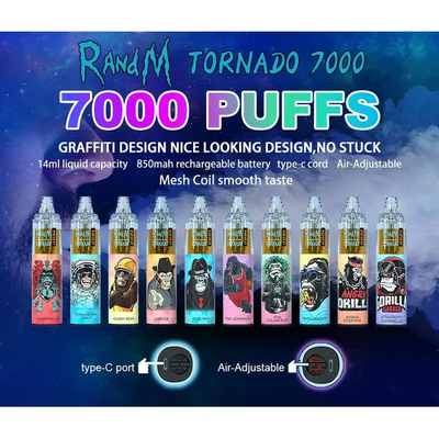 Sal da nicotina de Vape 0 do Cig do controle 14ml E do fluxo de ar de Rechargeble da luz do RGB/2/3/5%