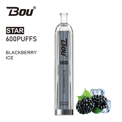 A estrela 600 de Mini Portable Disposable Vape Bou sopra nicotina de 2% 20 sabores 500 Mah Battery