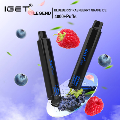 Caneta vape descartável IGET LEGEND 20 sabores 5% nicotina 1350mAh 4000 puffs