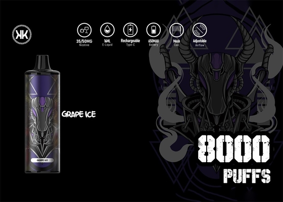 KK Epod Energy 8000 Descartável E Cig 650mAh Recarregável 16ml Liquid Energy Max