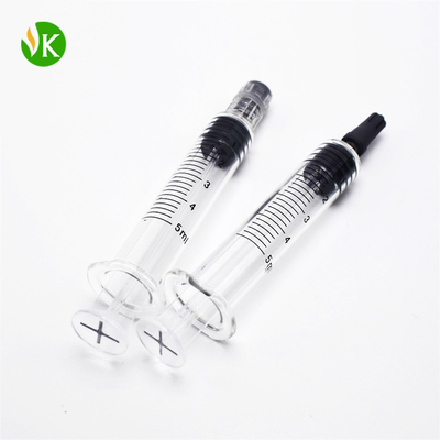 Capacidade material de vidro das seringas 0.5ml 1ml 2.25ml do fechamento de Luer dos Pyrex