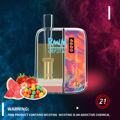 RandM Crystal Chargeable 12 Vape preenchido sabores Pen Disposable Cigarette 4600 sopra