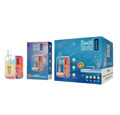 Sopros Vape superior Pen Disposable Nic Salt do cristal 4600 de 10ML RandM 12 sabores