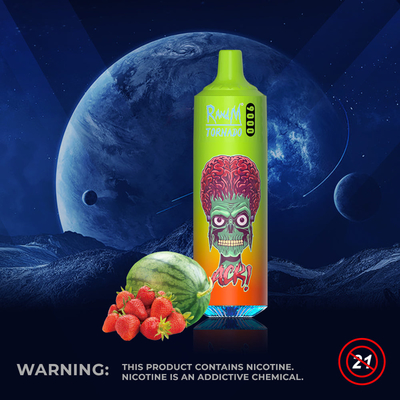 A vagem lisa Vape de RandM do líquido do sopro E do furacão 9000 encerra a pena luxúria do atomizador do gelo de 18 ml