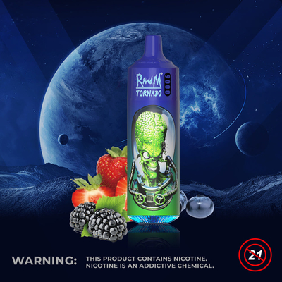 43 Sabores Fumot RandM Tornado 5% Nicotina Vape Pen descartável 850 mAh 9000 Puffs 18 ml Líquido