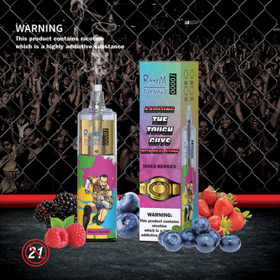 100% Original 20 ml Fumot RandM Tornado 10000 Puffs Vape Pen descartável 24 cores