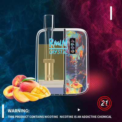 Atomizador portátil superior descartável dos sopros 10ML do cristal 4600 de Vape RandM da caixa magro