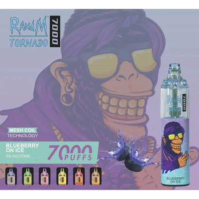 Sabor suave Fumot RandM Mesh Coil Tornado Vape 7000 Puffs Ajuste de ar