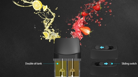 2 ml Cartucho de caneta descartável de vaporizador 2 em 1 Dispositivo de vaporizador de dois sabores com carregador tipo C