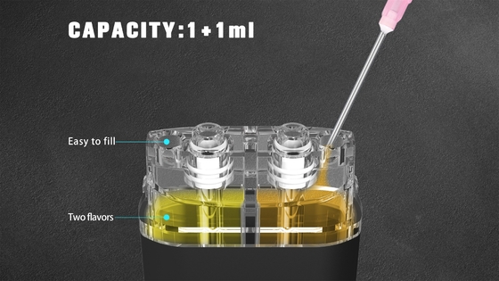 2 ml Cartucho de caneta descartável de vaporizador 2 em 1 Dispositivo de vaporizador de dois sabores com carregador tipo C