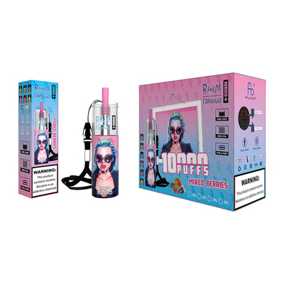 5% de nicotina 20 ml de capacidade líquida suco de gelo de frutas saboroso 14 sabores Fumo Tornado 10000 pufes mais vaporizador descartável