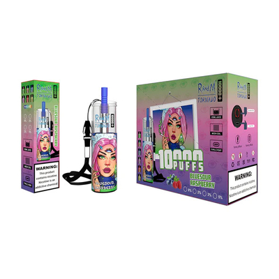 5% de nicotina 20 ml de capacidade líquida suco de gelo de frutas saboroso 14 sabores Fumo Tornado 10000 pufes mais vaporizador descartável