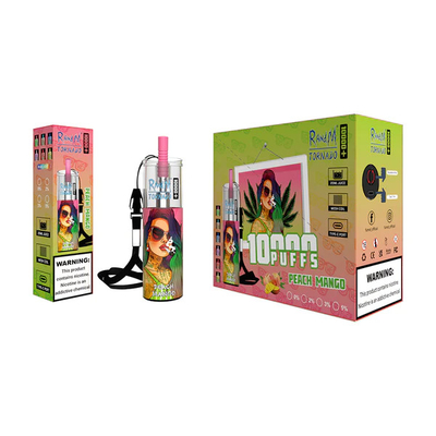 5% de nicotina 20 ml de capacidade líquida suco de gelo de frutas saboroso 14 sabores Fumo Tornado 10000 pufes mais vaporizador descartável