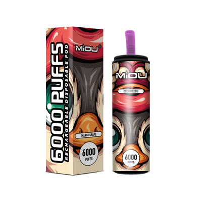 650ml Vape descartável Miou 6000 sopros no estoque