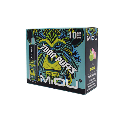 Miou de venda quente 7000 sopra E-cig descartável portátil Vape da nicotina de 5%