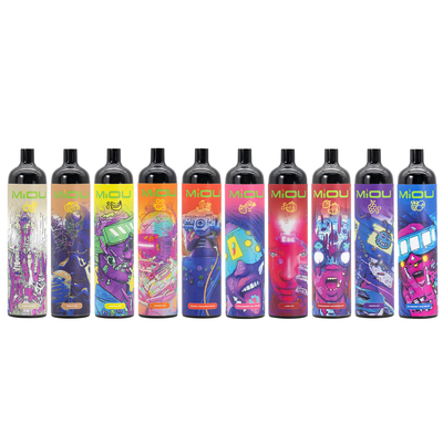 Os E-Cigs Miou 9000 de Disposabe sopram os sabores do NIC 10 de 5% disponíveis