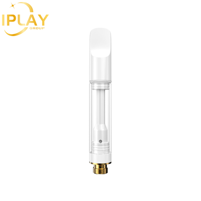 Cartucho de óleo de CBD THC D8 a retalho Cartucho de zircônio redondo plano de 0,5 ml de 1 ml