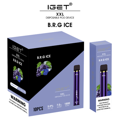 O xxl 100% 1800 originais de Iget da fábrica de China diretamente sopra pena descartável do vape