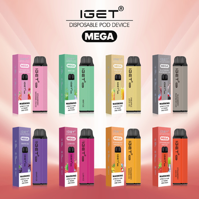 Sopros MEGA descartáveis da pena IGET de Vape do projeto inventivo 3000 8 sabores opcionais