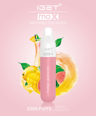 Sopros descartáveis de envio rápidos da pena IGET max 2300 de Vape 16 sabores disponíveis