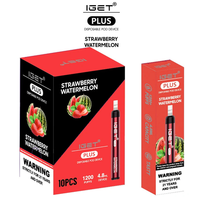 Sopros eletrônicos descartáveis 4.8ml Iget da pena 1200 do cigarro da qualidade superior mais Vape descartável