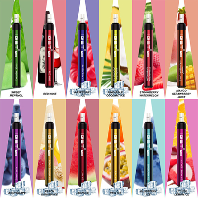 Iget mais o cigarro eletrônico dos sopros múltiplos dos sabores 1200 vaporiza 4.8ml Vape Pen Disposable