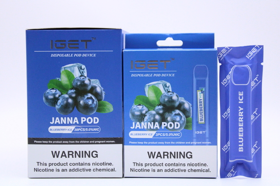 Sopros eletrônicos descartáveis por atacado 1.6ml Iget Janna Disposable Vape da pena 450 do cigarro