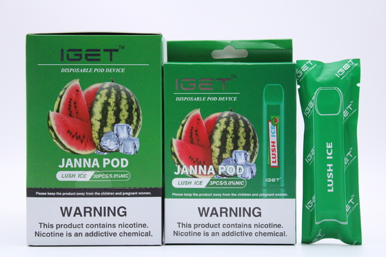 Sopros eletrônicos descartáveis por atacado 1.6ml Iget Janna Disposable Vape da pena 450 do cigarro