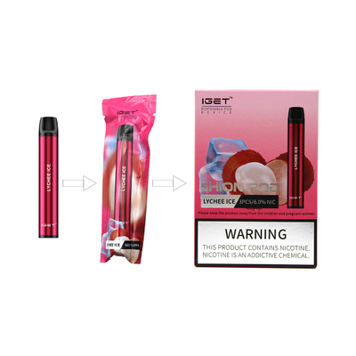 Pena descartável eletrônica de alta qualidade dos sopros 2.4ml Iget Shion Vape do cigarro 600