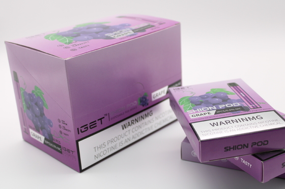 Pena descartável autêntica de Vape da bateria dos sopros 400mAh do dispositivo 600 da vagem dos E-cigarros de IGET SHION