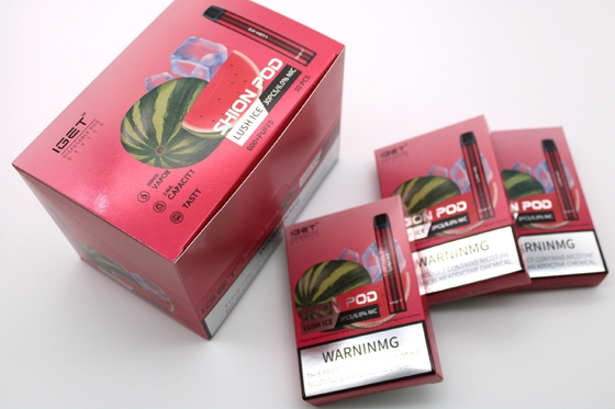 Pena descartável autêntica de Vape da bateria dos sopros 400mAh do dispositivo 600 da vagem dos E-cigarros de IGET SHION