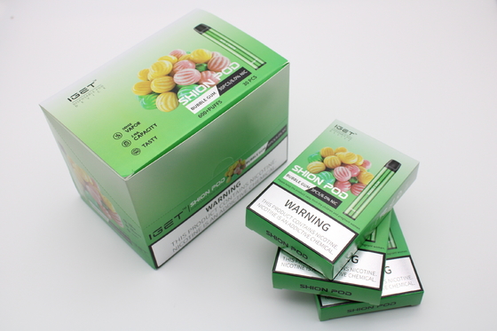 Pena descartável autêntica de Vape da bateria dos sopros 400mAh do dispositivo 600 da vagem dos E-cigarros de IGET SHION