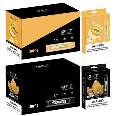 IGET de envio rápido JANNA que empacota por atacado a pena original do vape de 100% no estoque