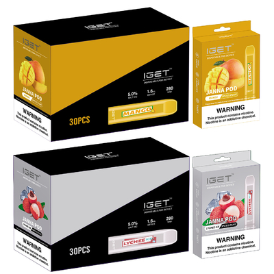 280mah Watermelom IGET Vape JANNA Vape Pen descartável 450 sopros