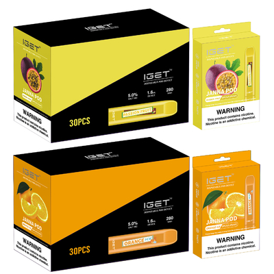 280mah Watermelom IGET Vape JANNA Vape Pen descartável 450 sopros