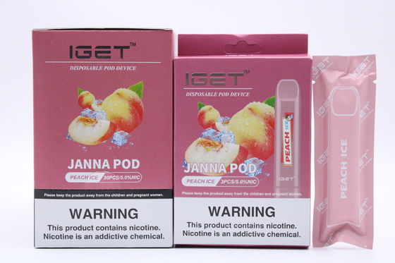 Pena eletrônica de IGET JANNA 1.6ml Vape, cigarro líquido de 450 sopros E