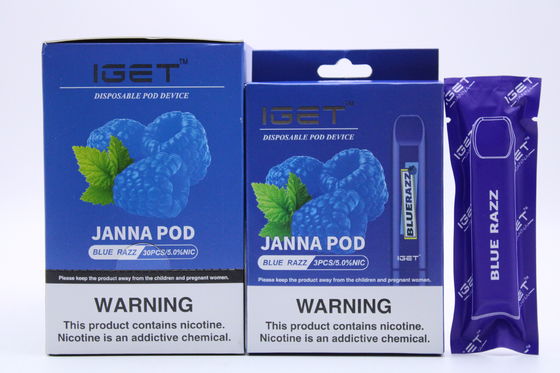 Pena eletrônica de IGET JANNA 1.6ml Vape, cigarro líquido de 450 sopros E