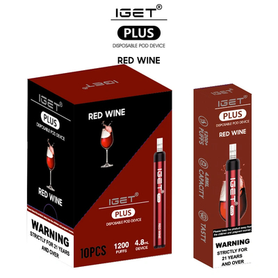 sopros descartáveis 4.8ml do cigarro 1200 de 650mAh IGET Vape mini E