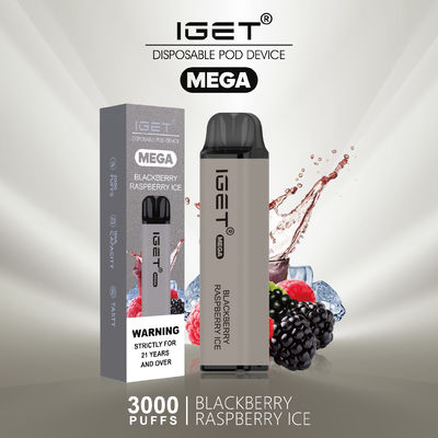O sopro MEGA de Iget 3000 coloriu o fumo de Vape, cigarros feitos sob encomenda eletrônicos do vapor