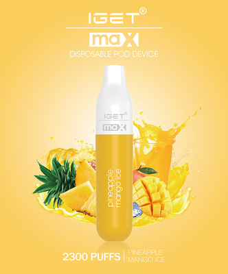 2300 portáteis descartáveis da vagem dos sopros 8.0ml IGET Vape coloridos