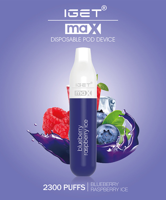 2300f IGET MAX Flat Pod Vape Pen, sistema portátil da vagem da manga 8ml