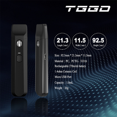 280mah 1.0ml P15 CBD Vape descartável Pen Custom Color Portable